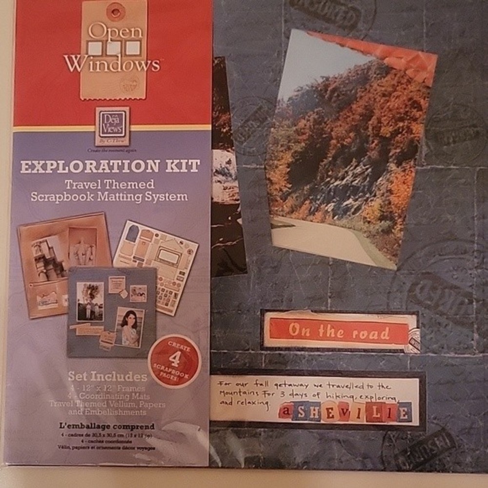 Open Windows travel themed scrapbook matting system NWT - Picture 1 of 5